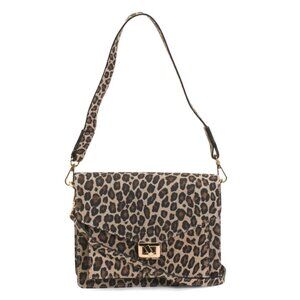 MARLON Leo Made In Italy Suede Animalier Crossbody